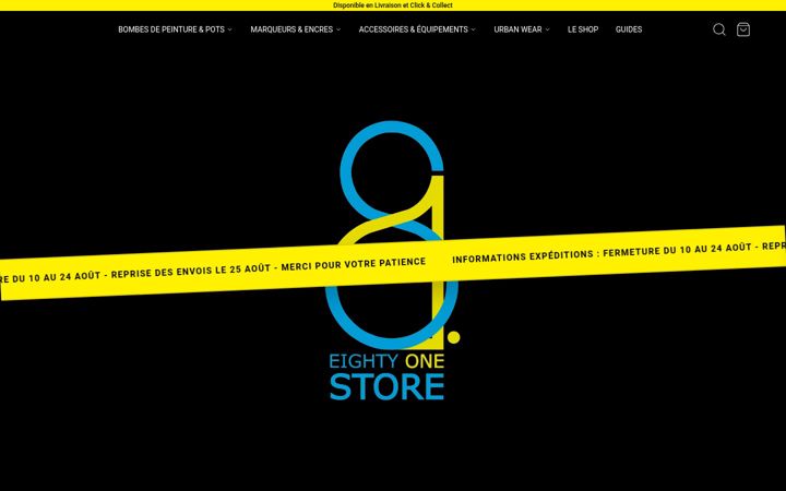 Screenshot of eightyonestore.com