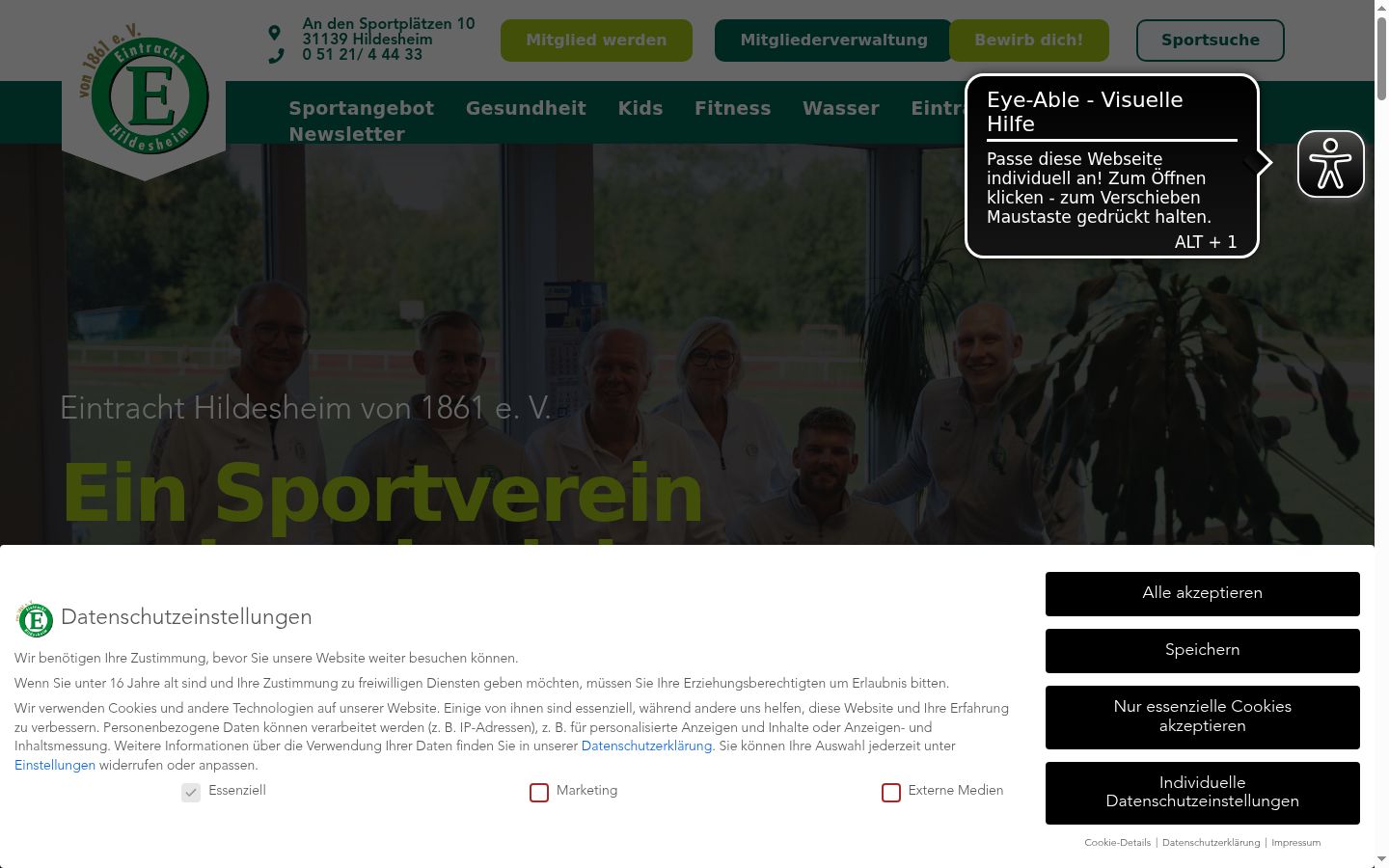 Screenshot tal-banner tal-kunsens muri qabel kwalunkwe interazzjoni