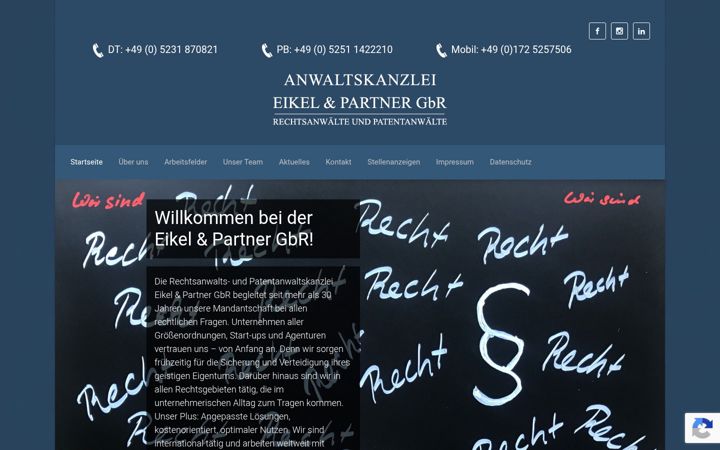 Screenshot of eikel-partner.de