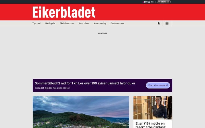 Képernyőkép: eikerbladet.no