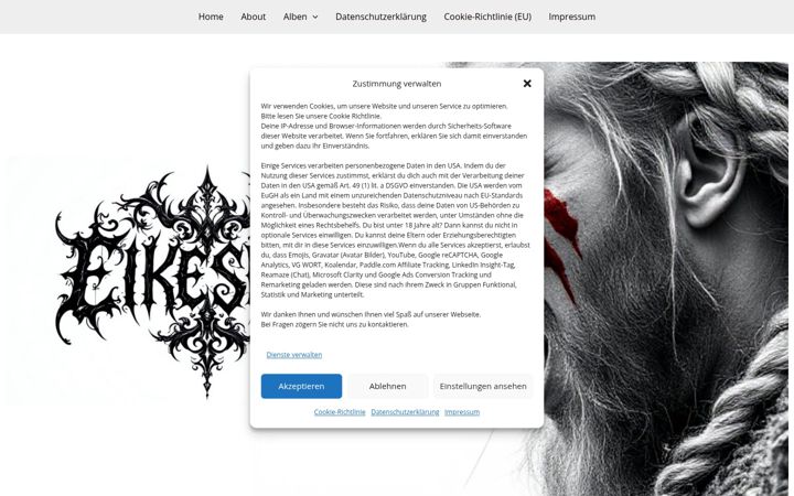 Screenshot of eikeskog.de