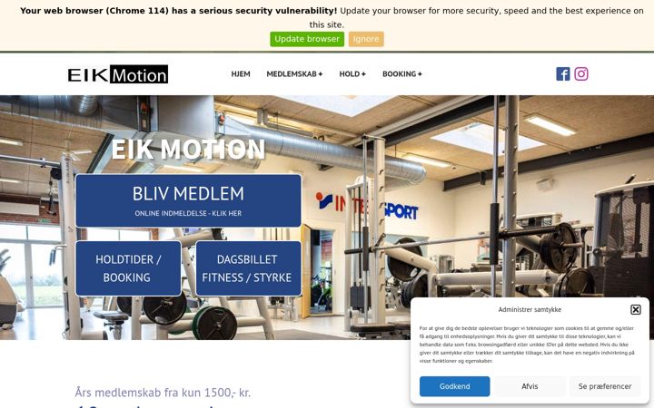 Snímek obrazovky eikmotion.dk