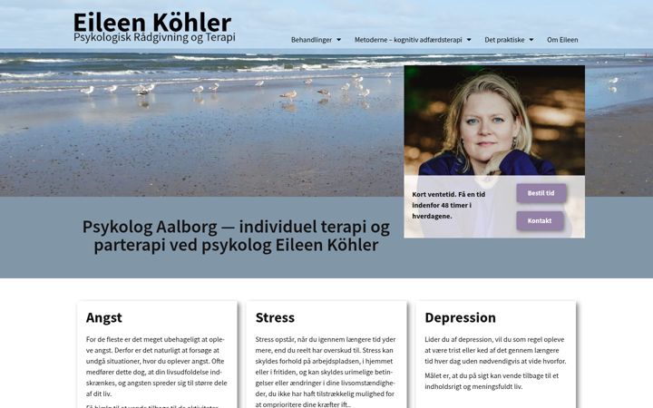 Snímek obrazovky eileenkoehler.dk