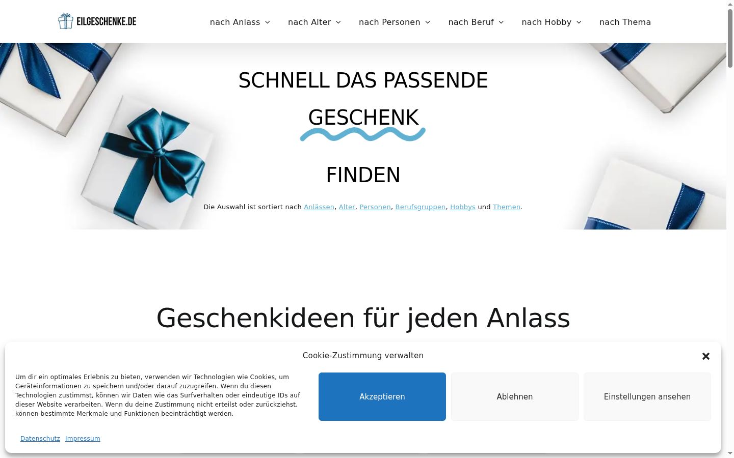 Screenshot tal-banner tal-kunsens muri qabel kwalunkwe interazzjoni