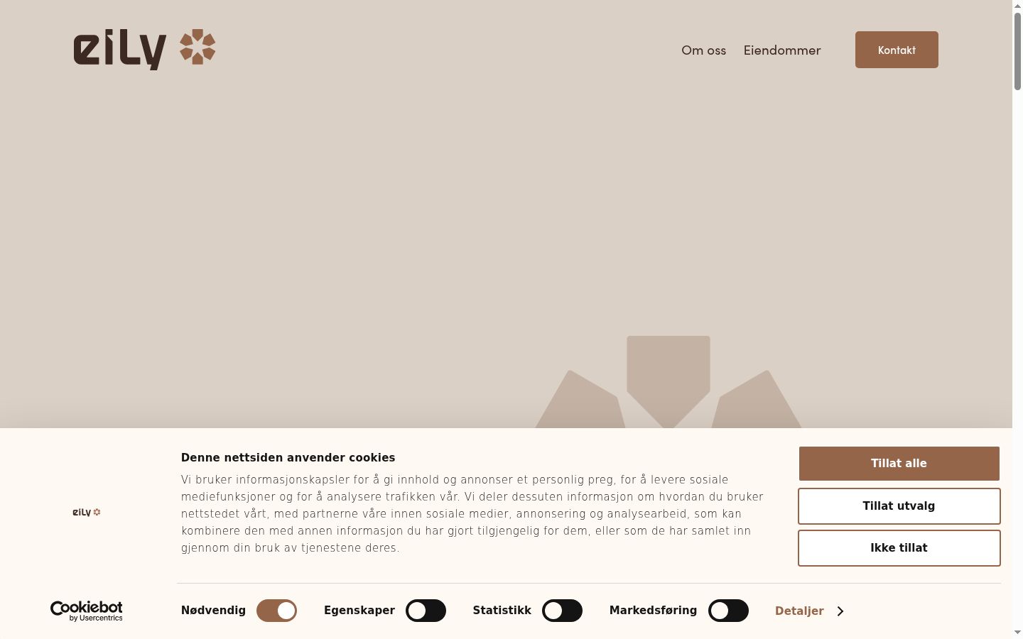Screenshot van de toestemmingsbanner zoals getoond vóór enige interactie