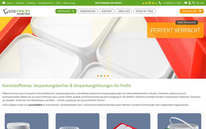 Screenshot of eimerundbecherprofi.de