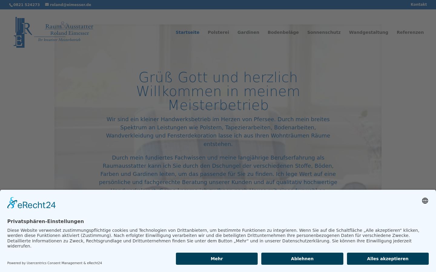 Screenshot tal-banner tal-kunsens muri qabel kwalunkwe interazzjoni
