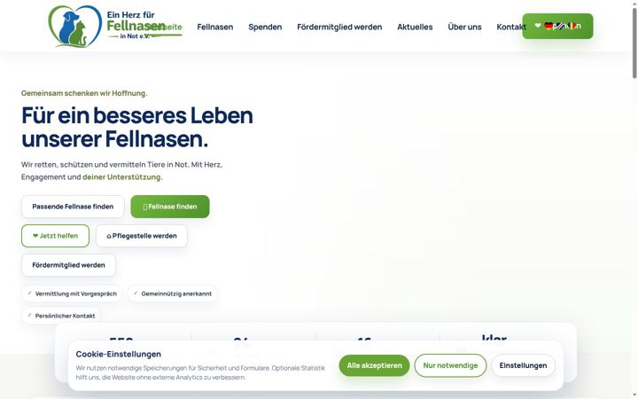 Kuvakaappaus sivustosta ein-herz-fuer-fellnasen.de