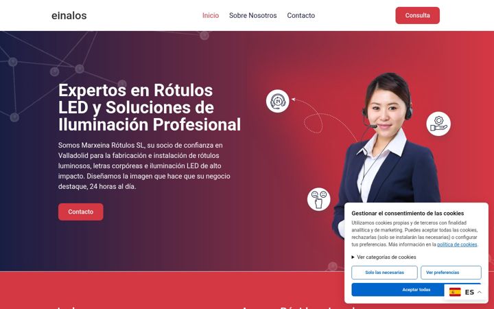 Screenshot of einalos.com