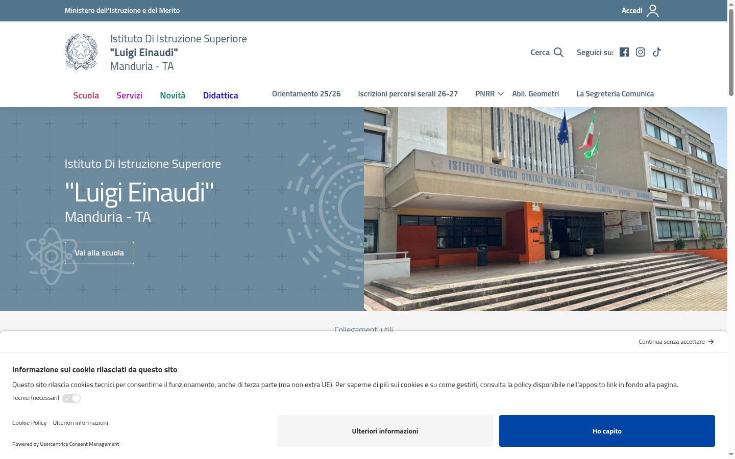 Skærmbillede af samtykkebanneret, som det blev vist før nogen interaktion