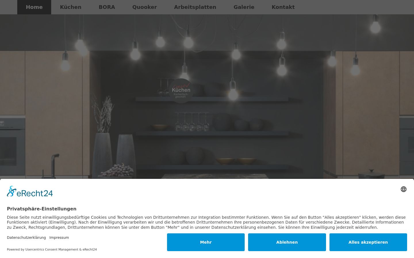 Screenshot des Einwilligungsbanners vor jeglicher Interaktion