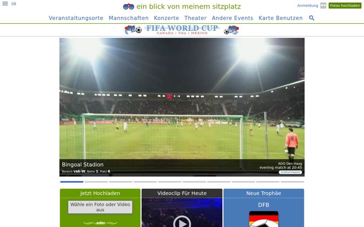Zrzut ekranu einblickvonmeinemsitzplatz.de
