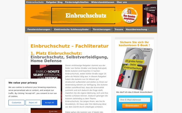 Screenshot of einbruchschutz-kompakt.de