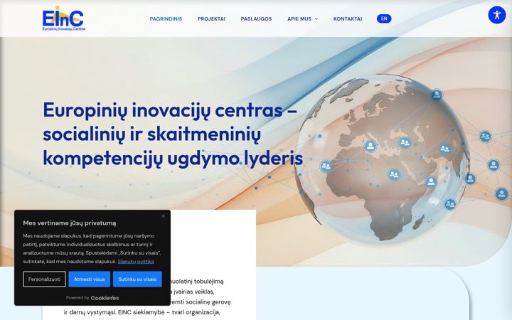 Snímek obrazovky einc.lt