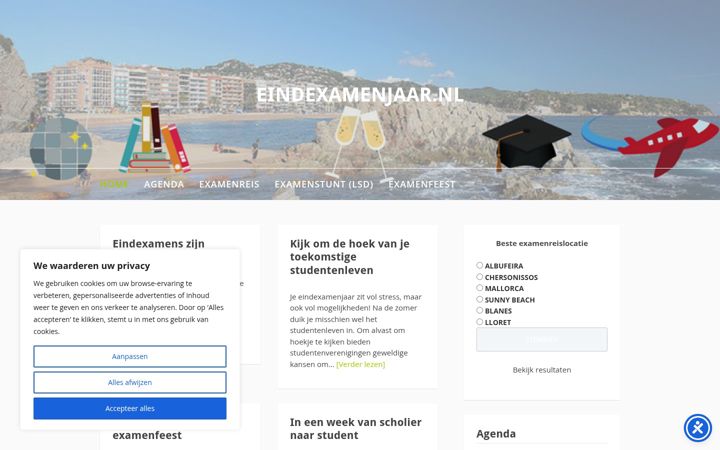 Screenshot of eindexamenjaar.nl