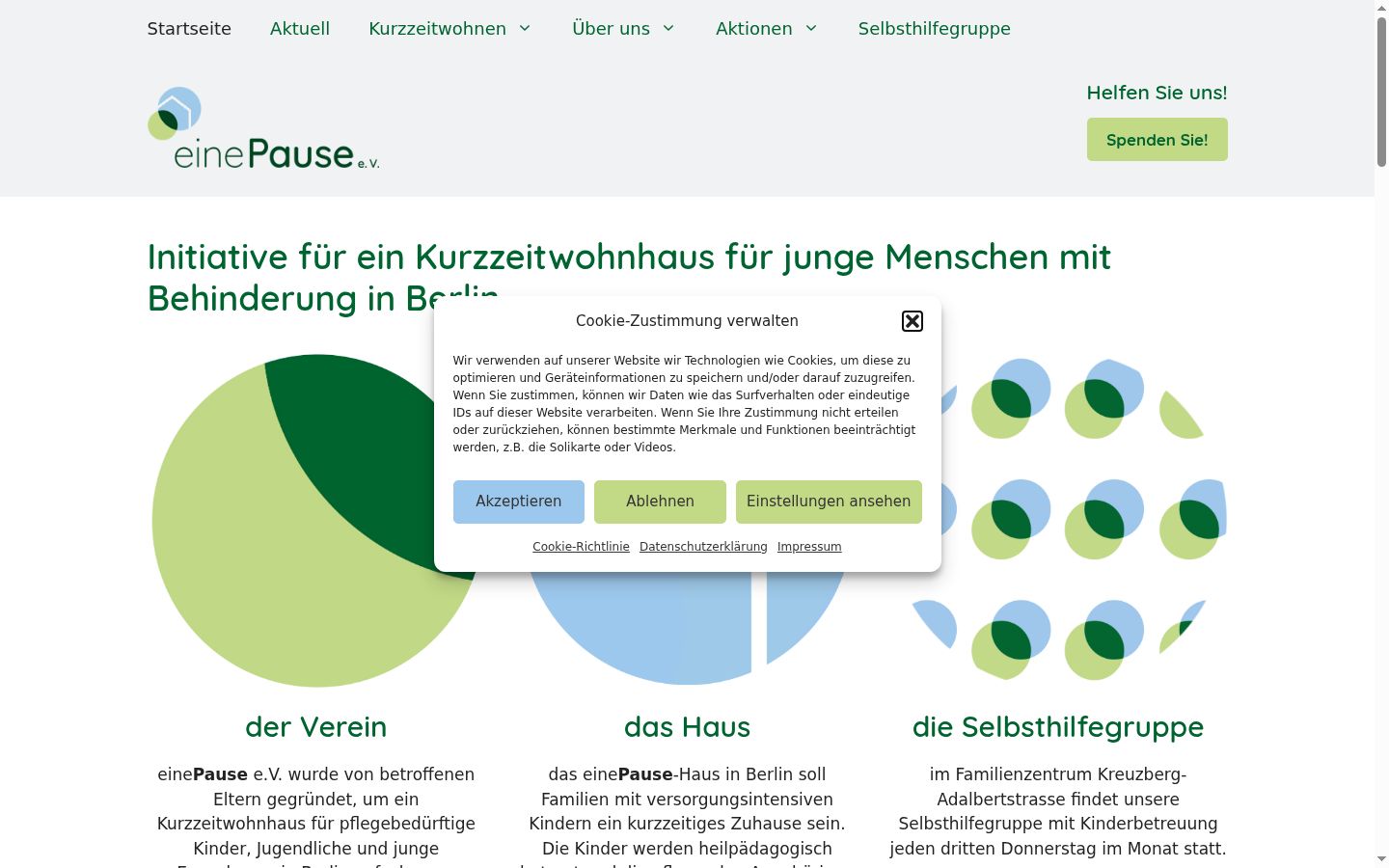 Screenshot del banner di consenso mostrato prima di qualsiasi interazione