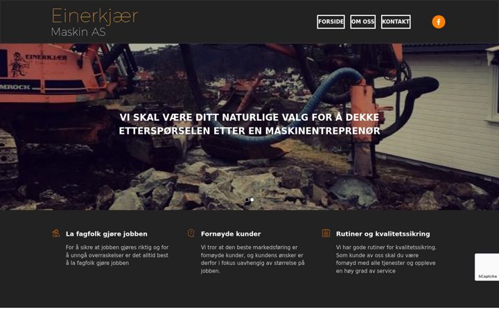 Screenshot of einerkjar-maskin.no