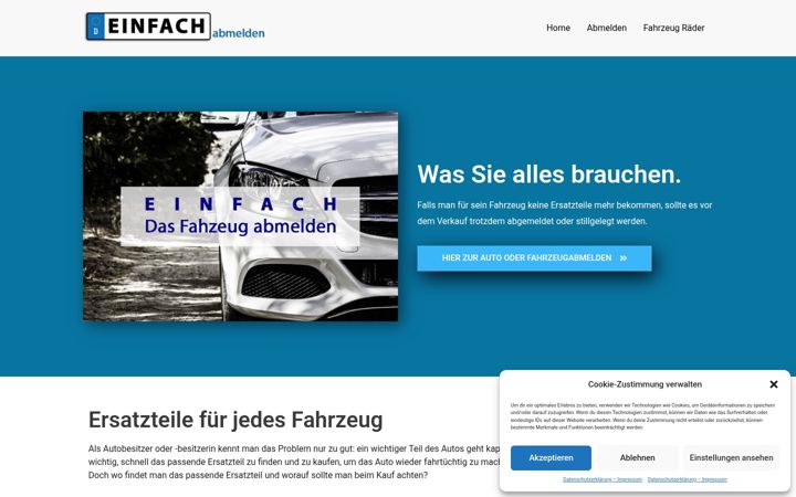 Screenshot of einfach-abmelden.de