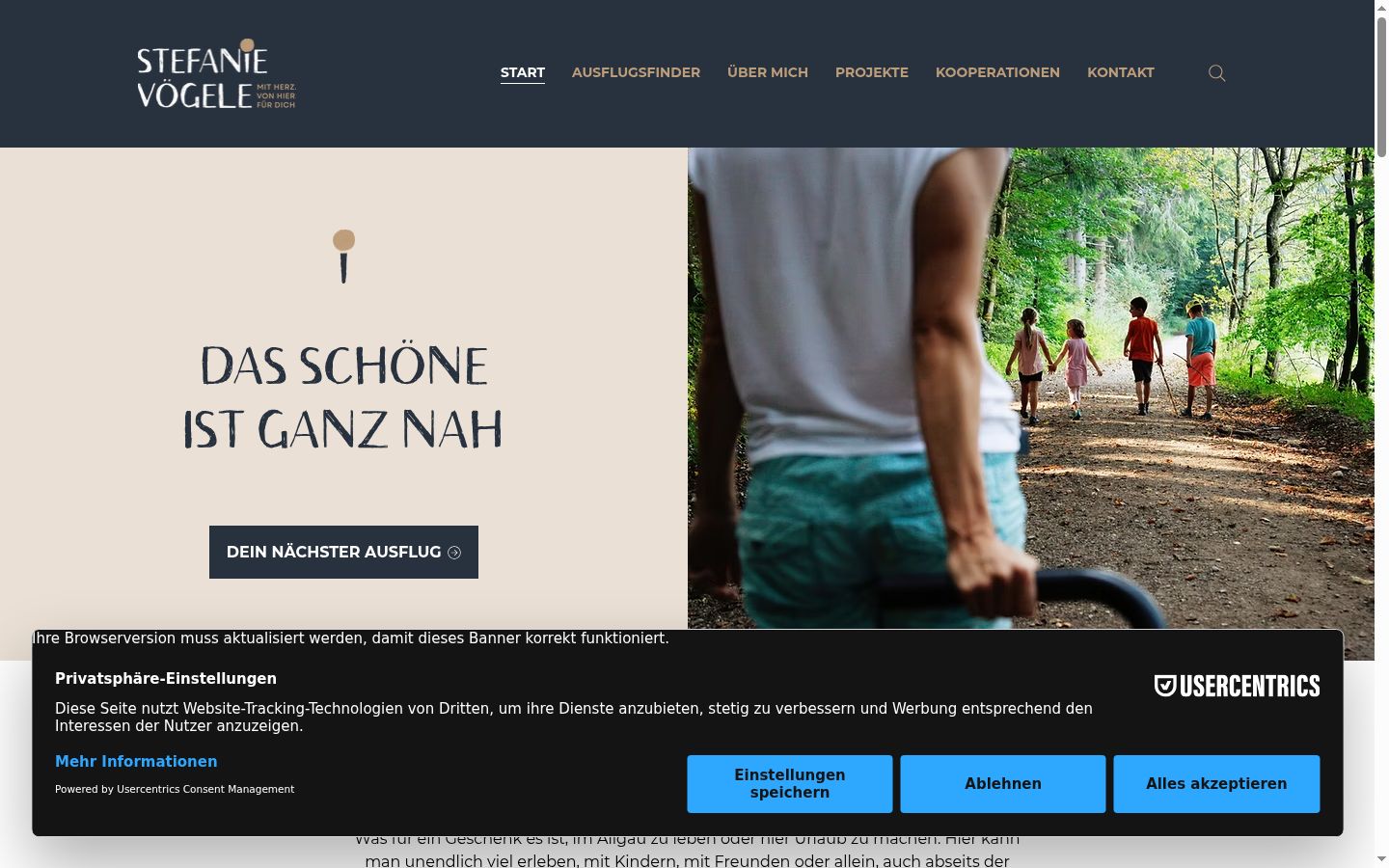 Screenshot van de toestemmingsbanner zoals getoond vóór enige interactie