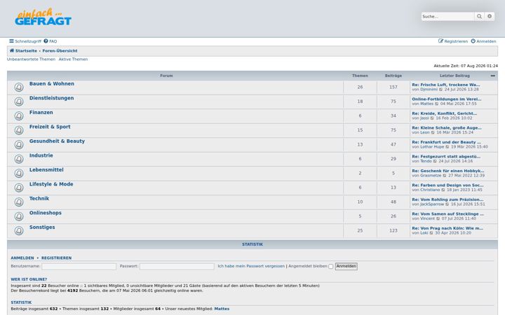 Screenshot of einfach-gefragt.com