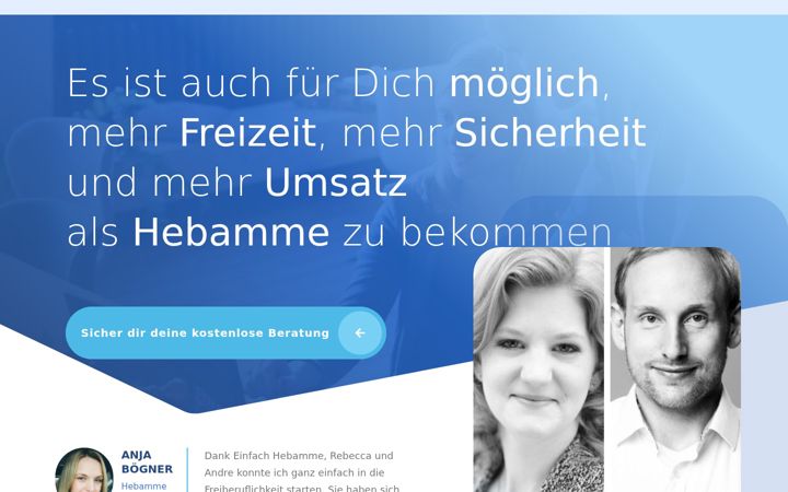 Screenshot of einfach-hebamme.de