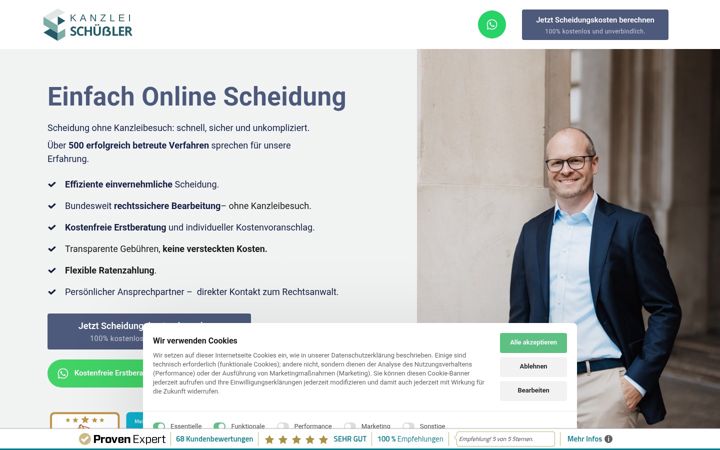 Screenshot of einfach-online-scheidung.de