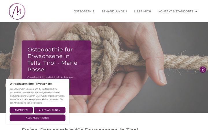 Screenshot of einfach-osteo.com