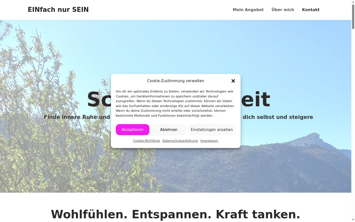 Capture d'écran de la bannière de consentement affichée avant toute interaction
