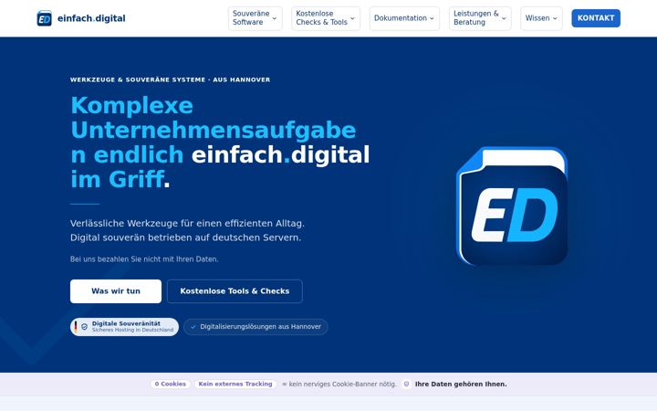 Screenshot of einfach.digital