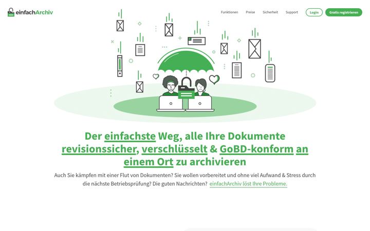 Screenshot of einfacharchiv.com