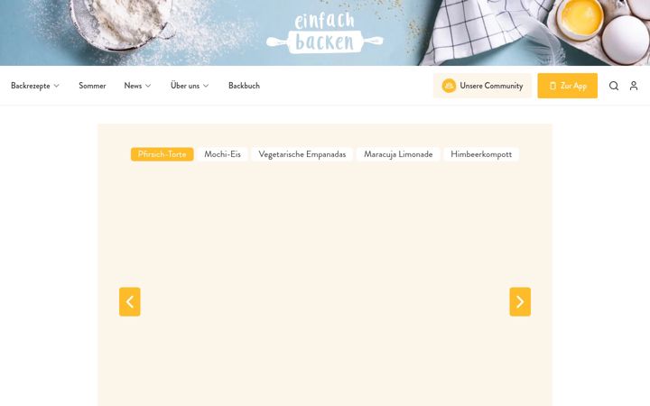 Snimka zaslona za einfachbacken.de
