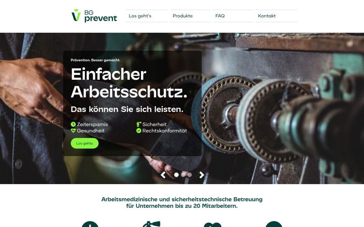 Screenshot of einfacher-arbeitsschutz.de