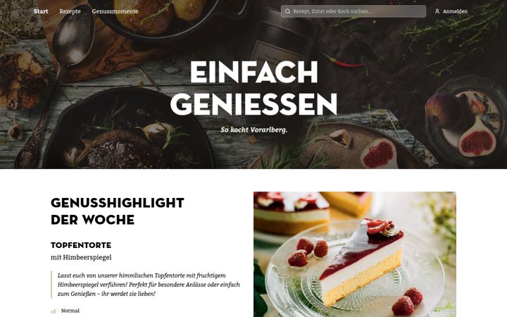 Snímek obrazovky einfachgeniessen.at