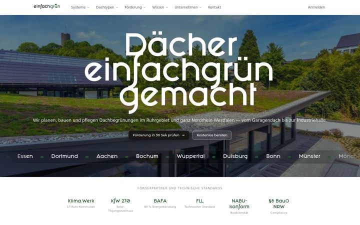 Screenshot of einfachgruen.de