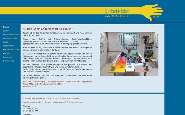 Screenshot of einfachmalen.eu