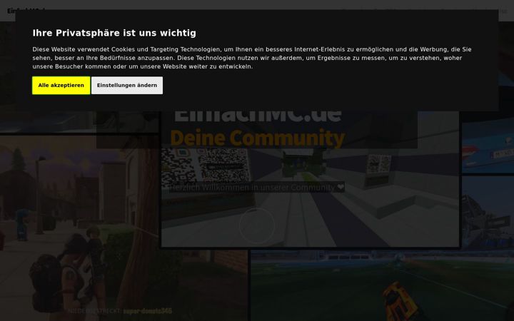 Screenshot van einfachmc.de