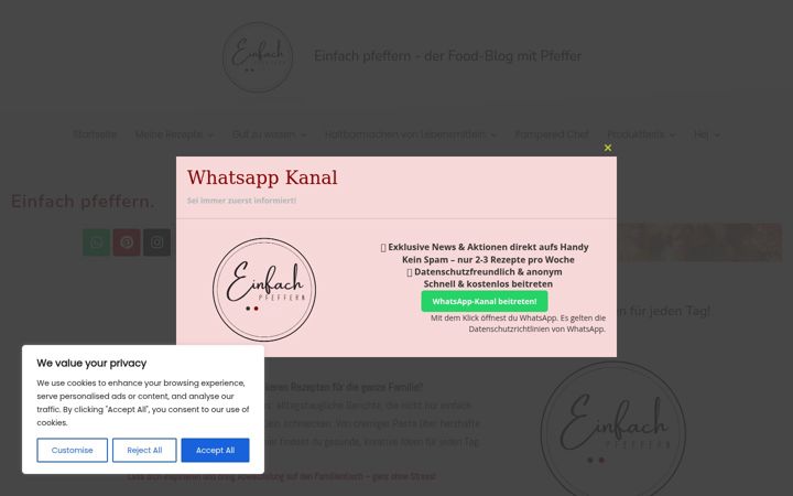 Screenshot of einfachpfeffern.de