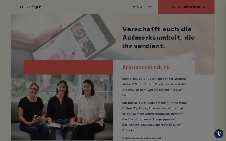 Screenshot of einfachpr.de