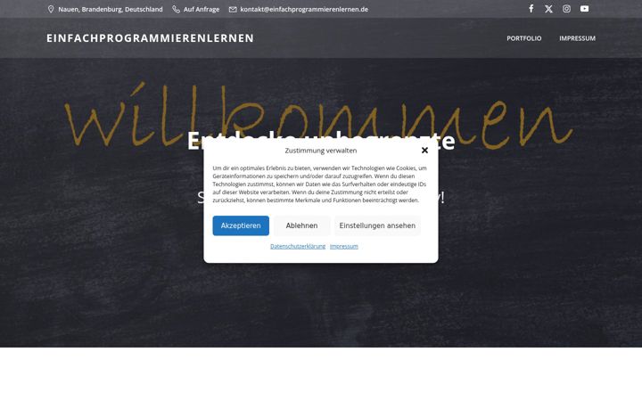Screenshot of einfachprogrammierenlernen.de