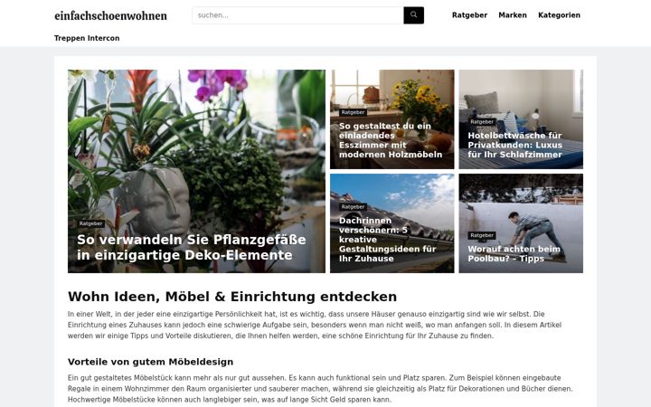 Képernyőkép: einfachschoenwohnen.net