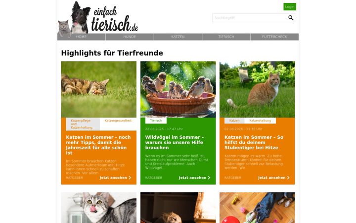 Screenshot of einfachtierisch.de
