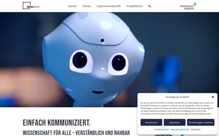 Skärmbild av einfachwissen.eu