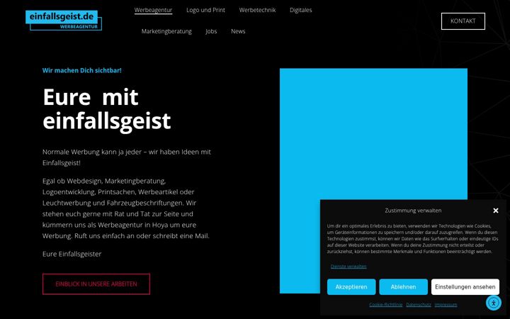 Screenshot of einfallsgeist.de