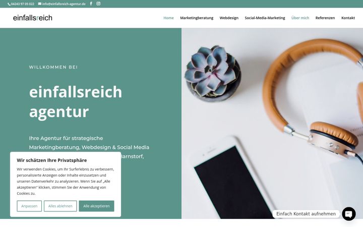Screenshot of einfallsreich-agentur.de