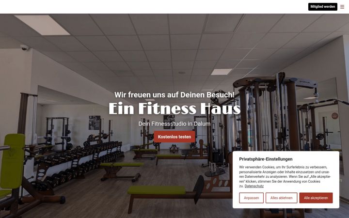 Screenshot of einfitnesshaus.de