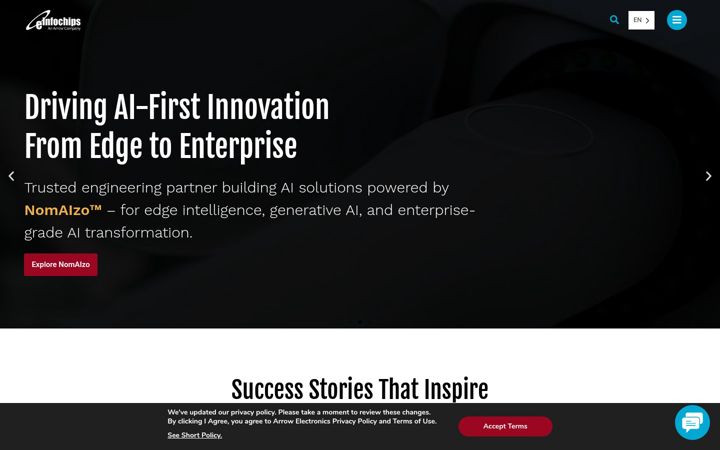 Screenshot of einfochips.com