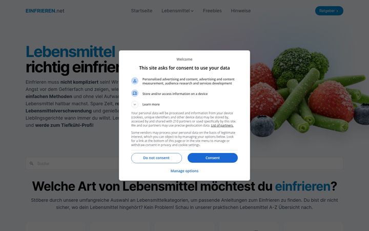Képernyőkép: einfrieren.net