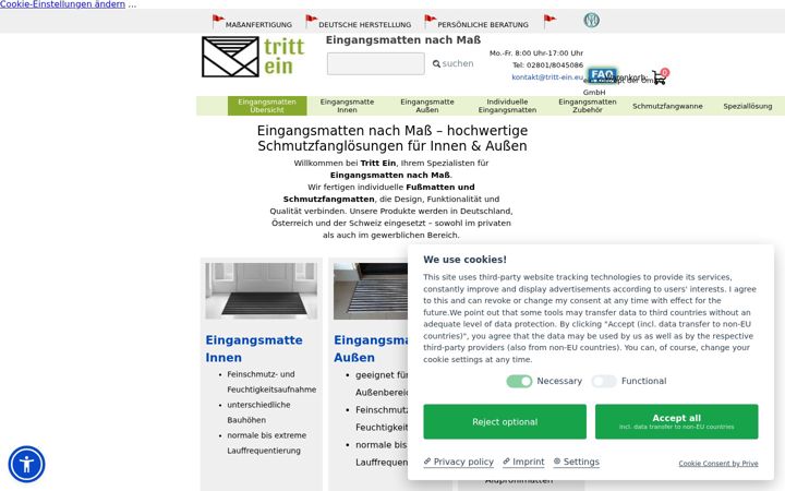 Screenshot of eingangsmatten-nach-mass.de