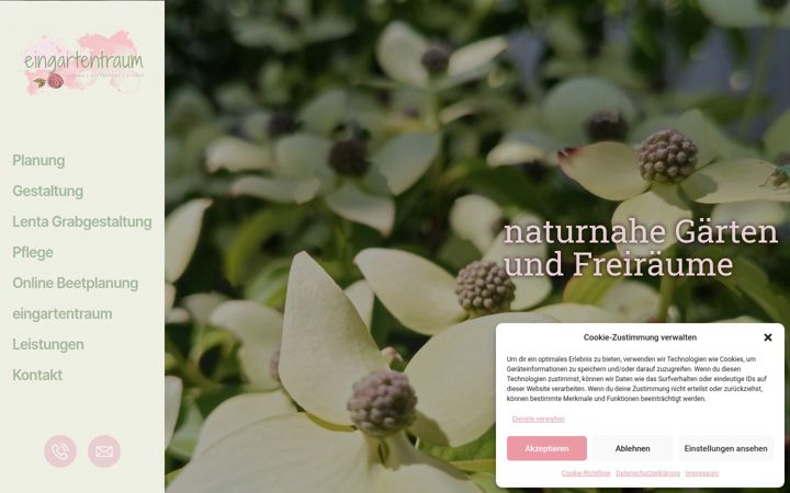 Screenshot of eingartentraum.de