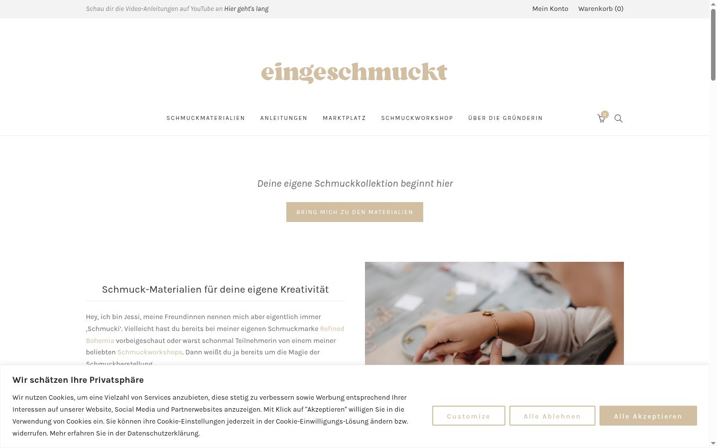 Screenshot tal-banner tal-kunsens muri qabel kwalunkwe interazzjoni